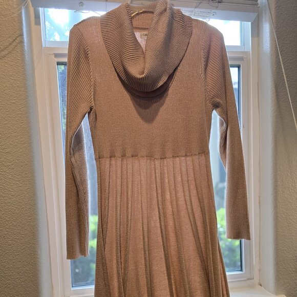 🌺Calvin Klein Rose Gold Sparkle Sweater Dress - Picture 1 of 3